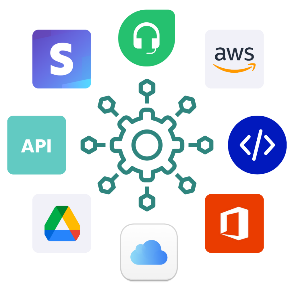 Software integrations and API icons